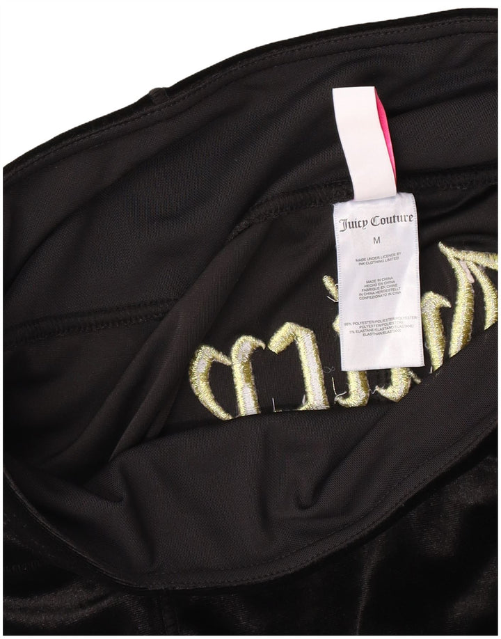 Leggings in velluto grafico da donna Juicy Couture UK 12 Poliestere nero medio