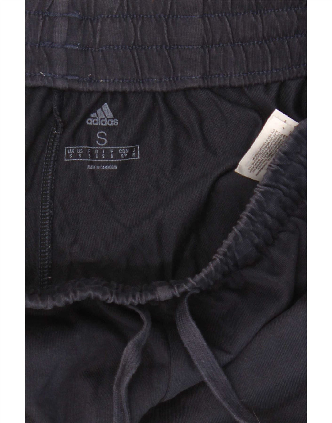 Pantaloncini sportivi da uomo Adidas piccoli in cotone blu navy