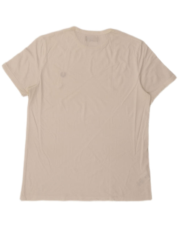 T-shirt da uomo Fred Perry Top grande in cotone bianco