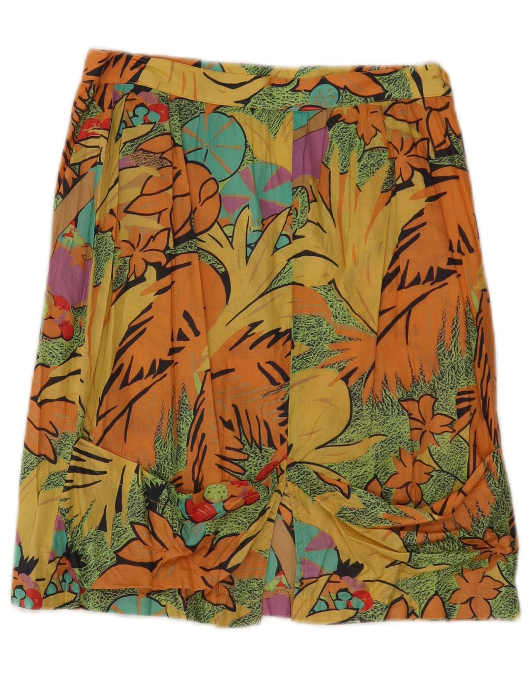 Gonna a trapezio da donna VINTAGE W26 piccolo floreale multicolore