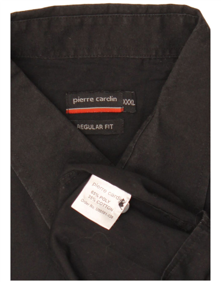 Camicia da uomo a maniche corte vestibilità regolare Pierre Cardin 3XL poliestere nero