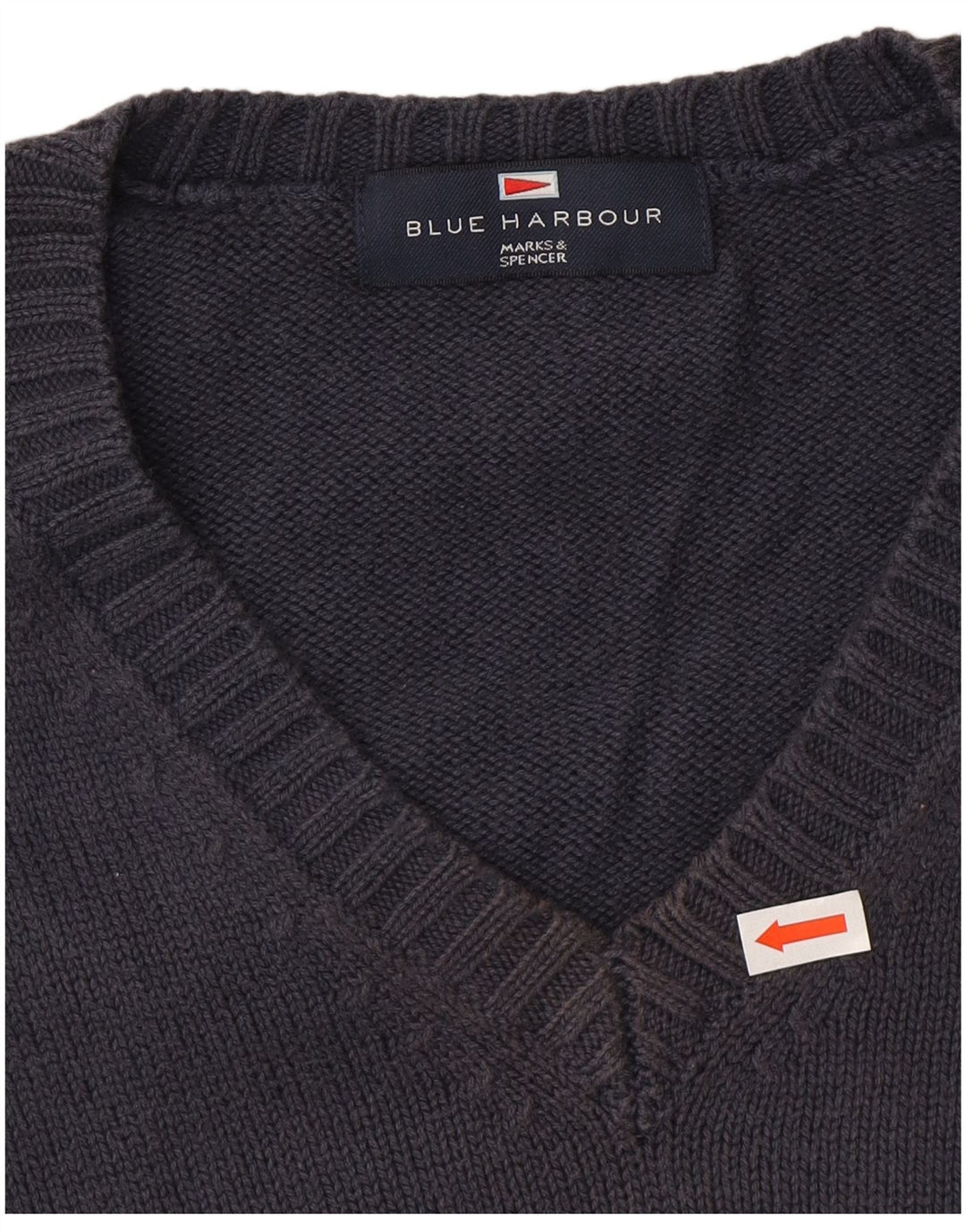 Maglione da uomo con scollo a V blu Harbour Marks & Spencer blu navy medio