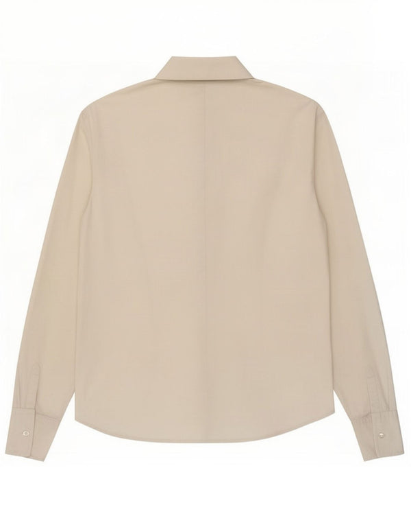 Camicia pullover da donna Benetton UK 10 piccola in cotone bianco