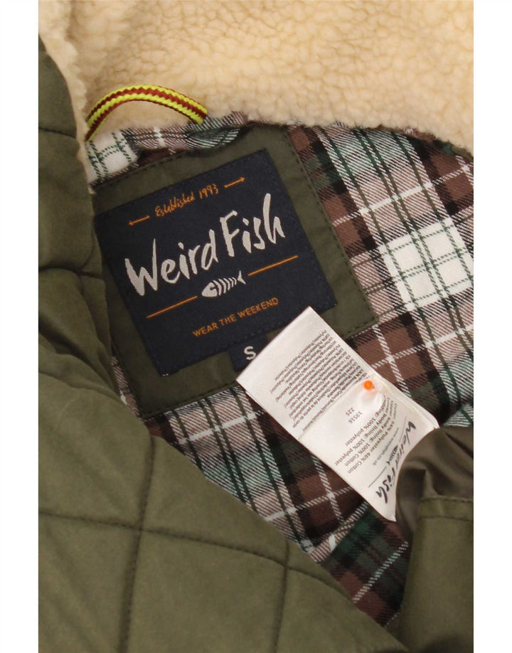 Gilet imbottito da uomo Weird Fish UK 38 piccolo poliestere verde