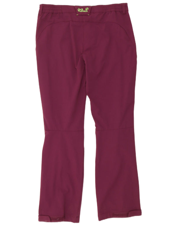 Pantaloni cargo bootcut da donna Jack Wolfskin UK 14/16 Large W34 L32 Borgogna