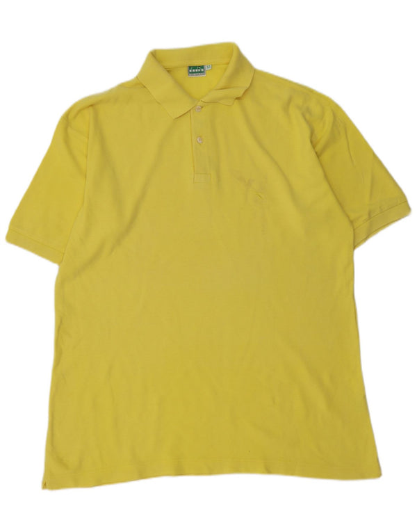 Polo DIADORA Uomo IT 52 Large Giallo Cotone