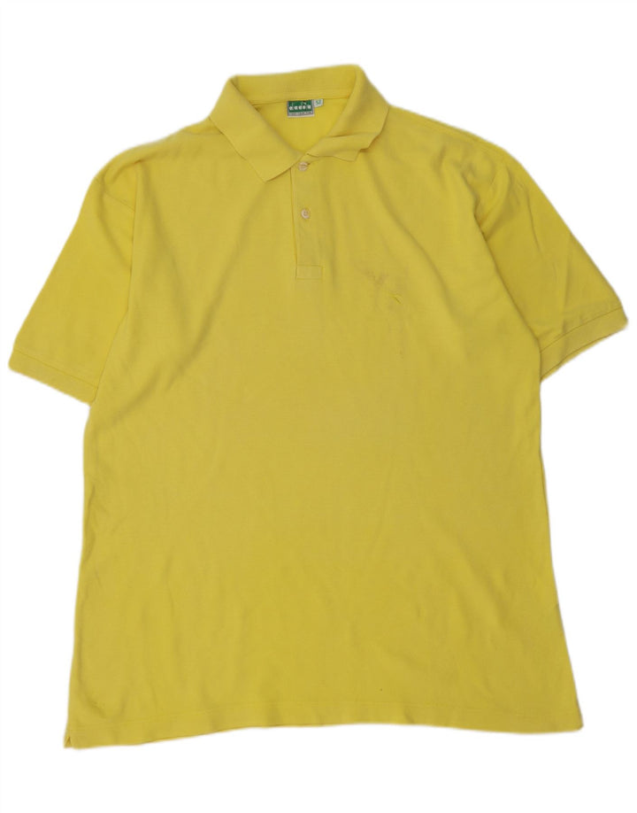 Polo DIADORA Uomo IT 52 Large Giallo Cotone