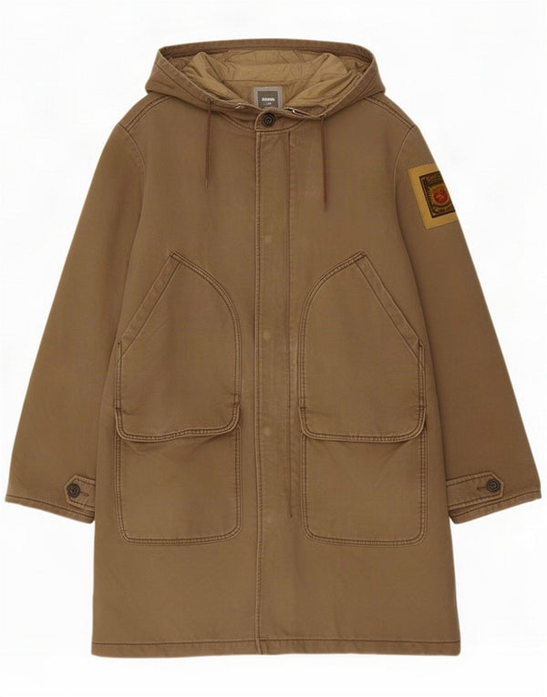 Cappotto grafico da uomo con cappuccio Replay UK 44 2XL cotone kaki