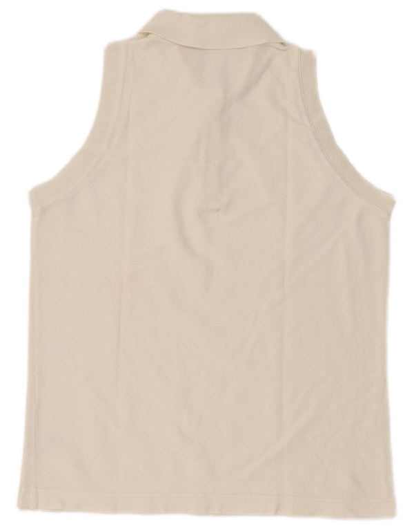 Polo senza maniche da donna Fila US 10 Large in cotone bianco