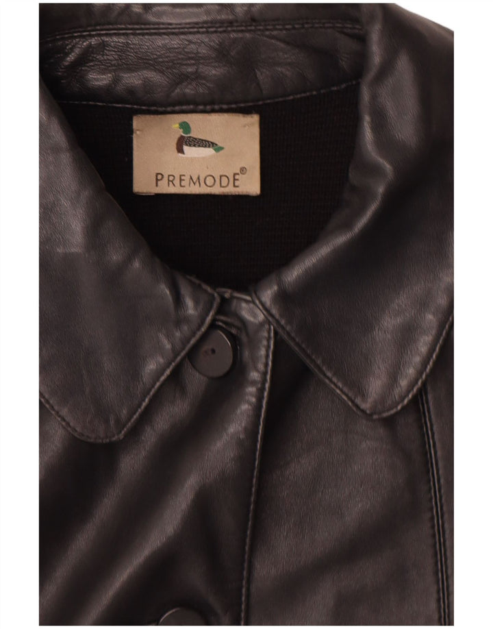 Giacca in pelle da donna Premode UK 12 pelle nera media