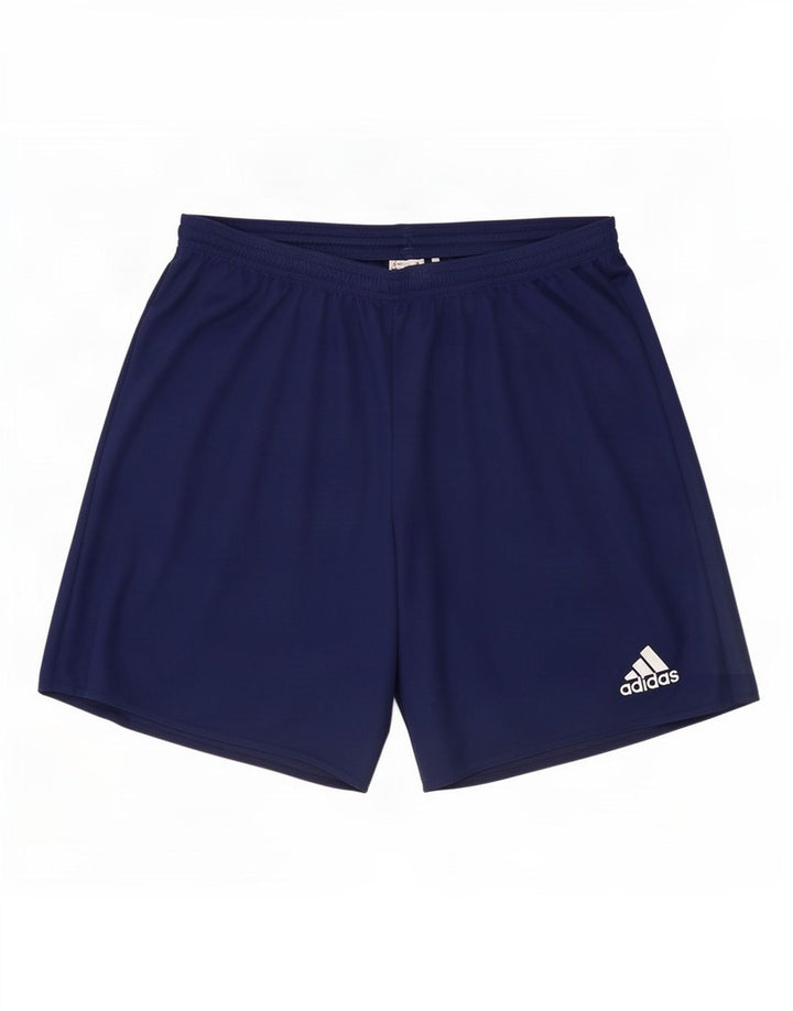 Pantaloncini sportivi Adidas Climalite da uomo di grandi dimensioni in poliestere blu navy