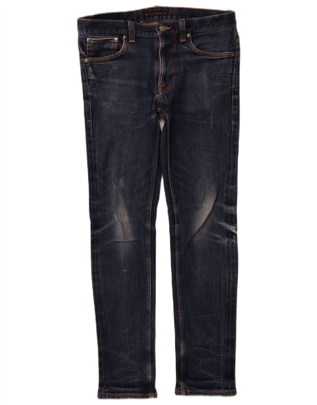 NUDIE JEANS Jeans skinny da uomo W32 L32 Cotone blu