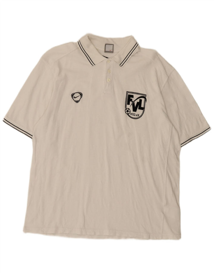 Polo grafica da uomo Nike XL in cotone bianco