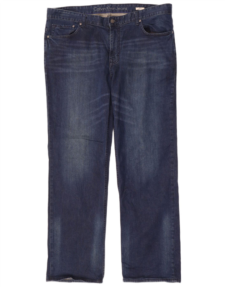 Jeans dritti da uomo Calvin Klein W38 L32 Blu Navy