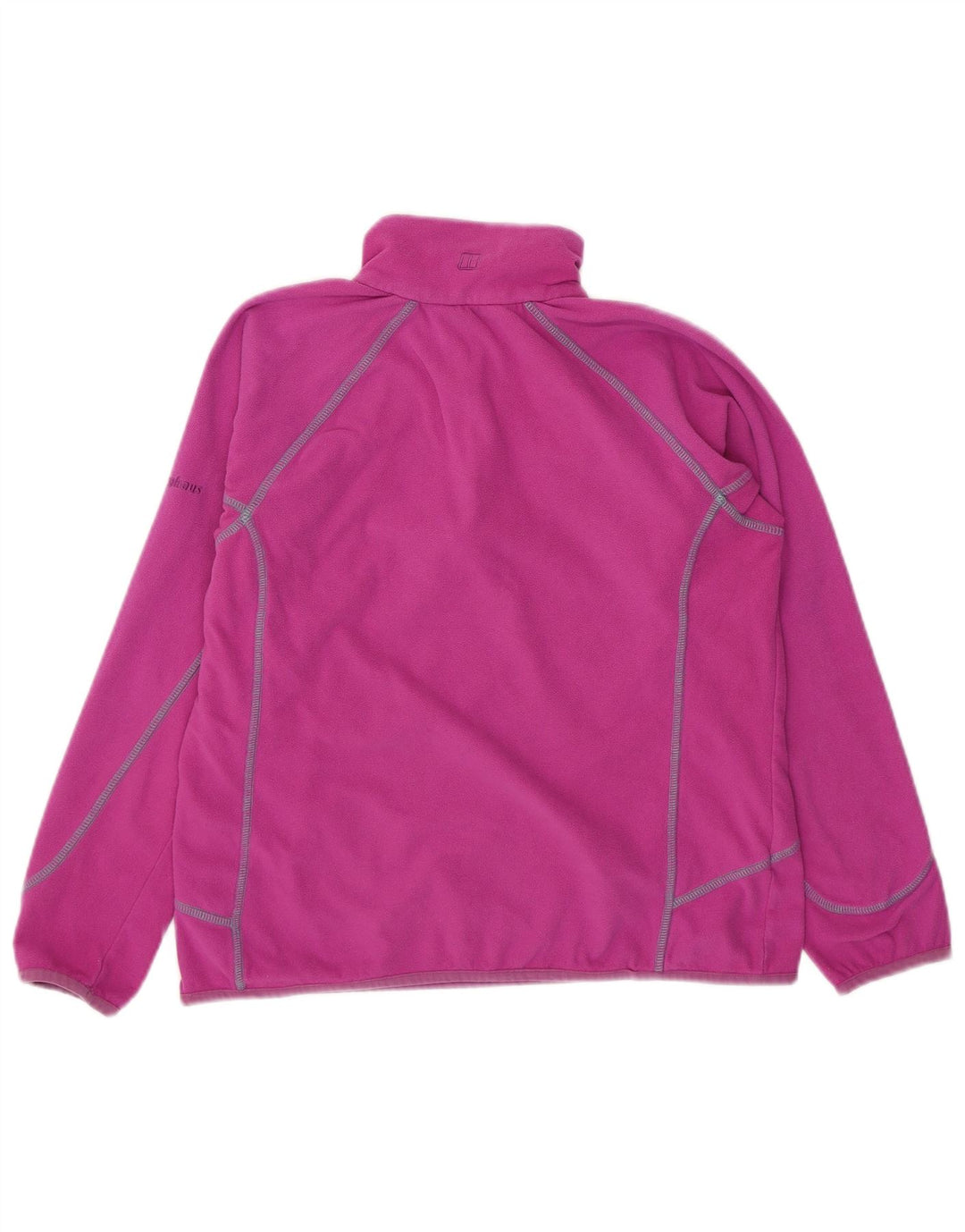 BERGHAUS Womens Zip Neck Fleece Jumper UK 12 Medium Pink