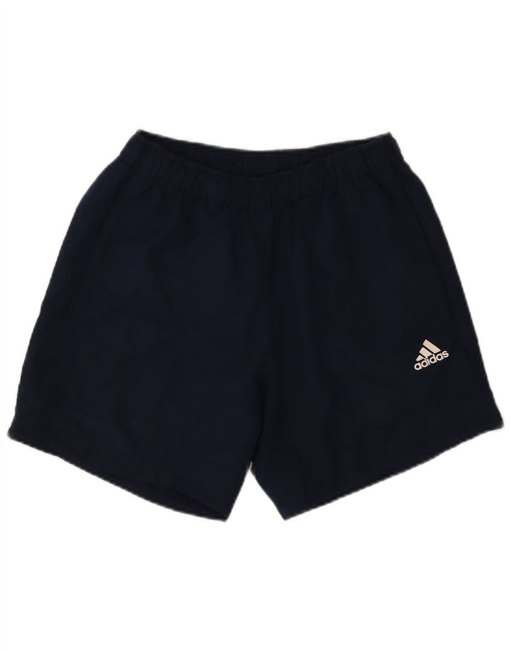 Pantaloncini sportivi da uomo Adidas piccoli in poliestere blu navy