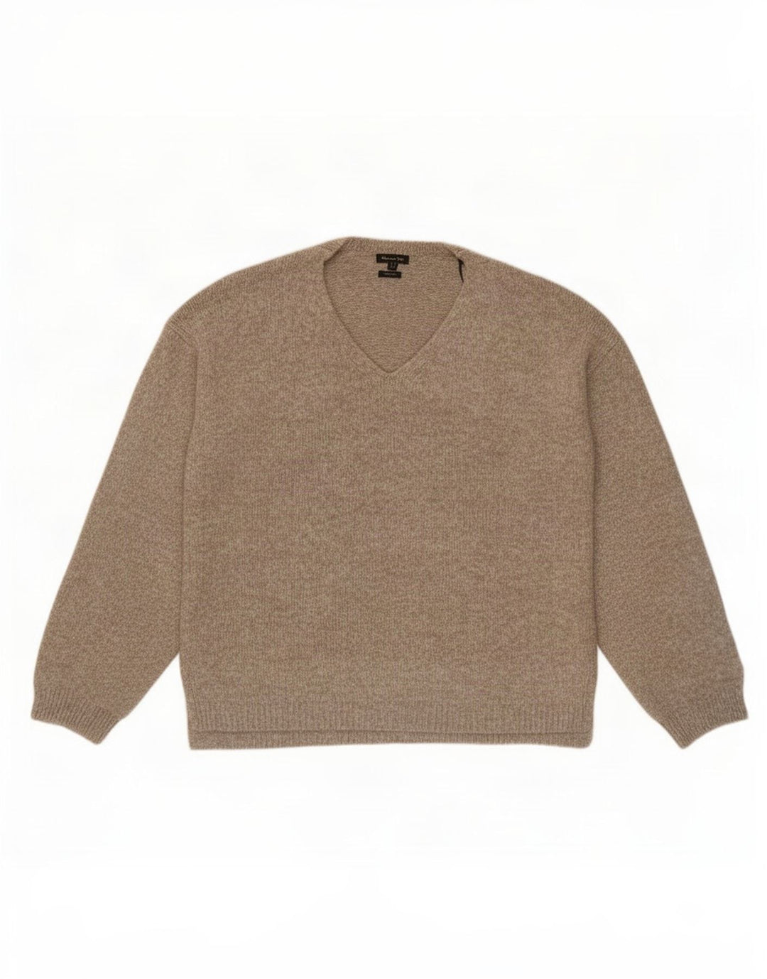 Maglione da uomo con scollo a V Massimo Dutti in poliammide beige medio