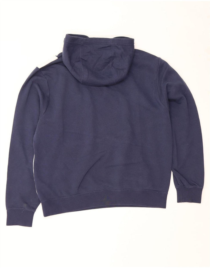 NIKE Felpa con cappuccio grafica da uomo in cotone color block medio blu navy