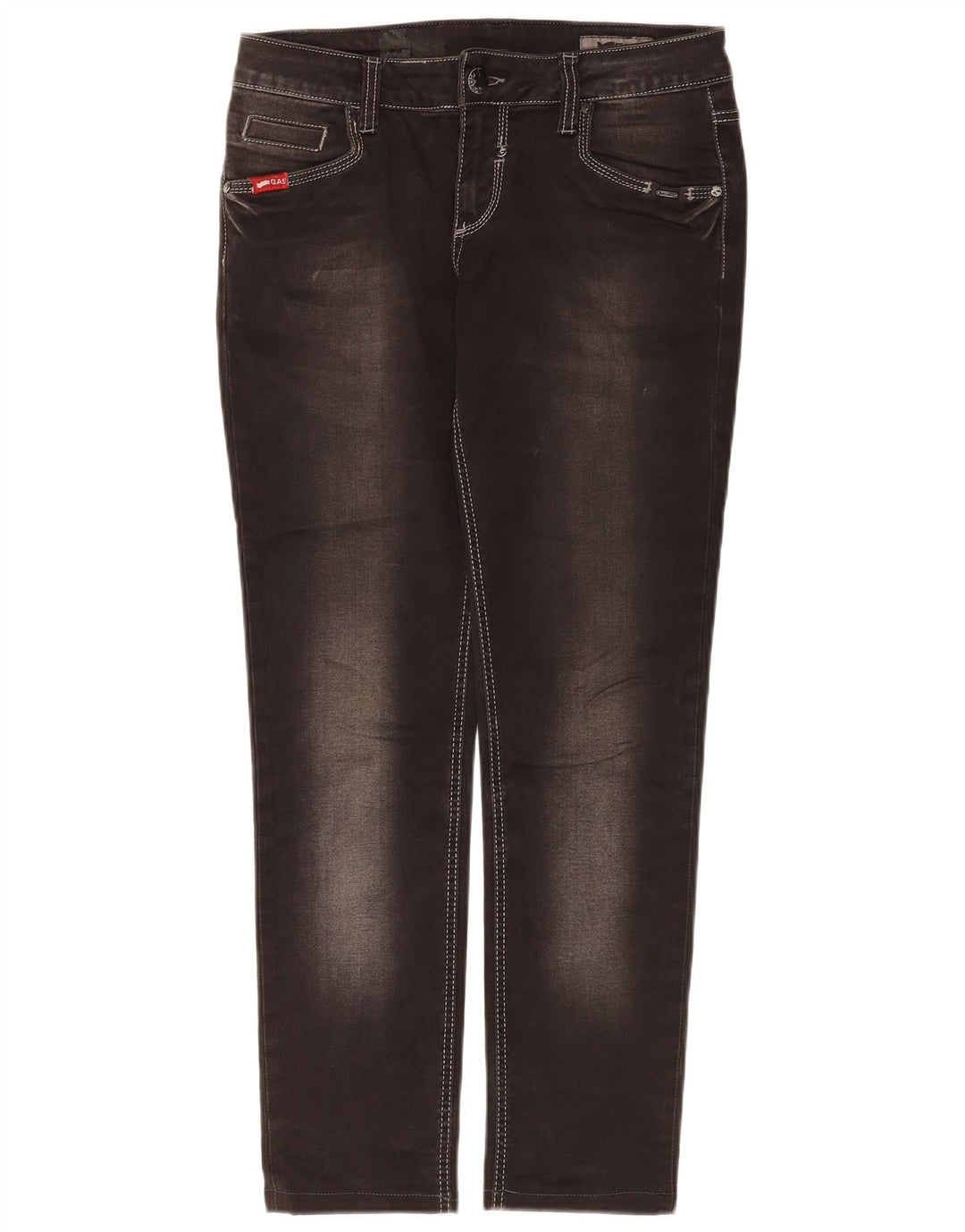 Jeans slim da donna Gas W31 L30 cotone nero