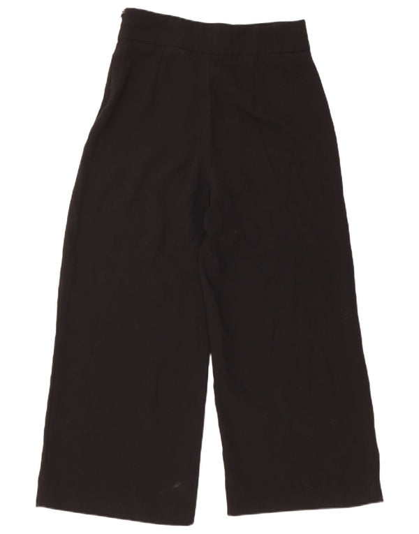 Pantaloni corti a gamba larga a vita alta da donna Zara medi W28 L24 neri