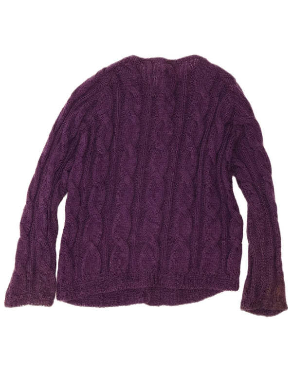 Maglione oversize da donna vintage UK 18 XL Viola