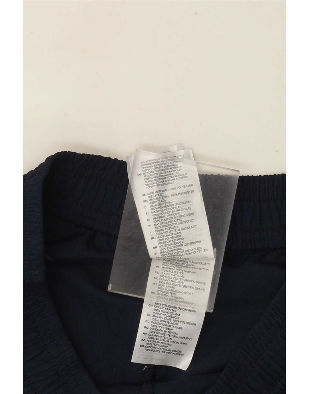 Pantaloncini sportivi grafici da uomo Adidas piccoli in poliestere blu navy