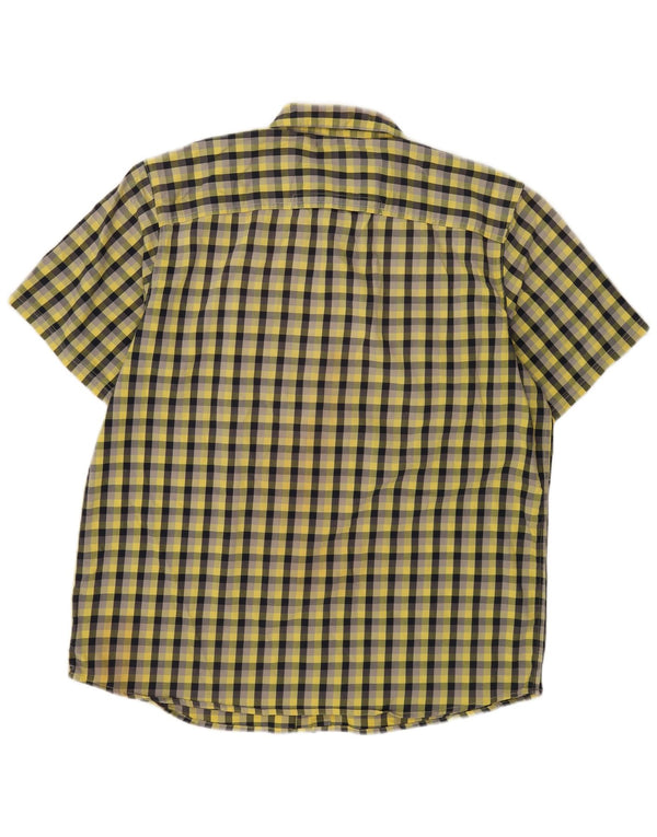 Camicia Wrangler da uomo a maniche corte vestibilità regolare XL in cotone a quadretti giallo