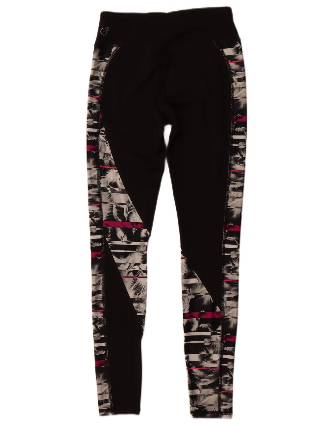 PUMA Womens Graphic Leggings UK 8 Small Black Polyester
