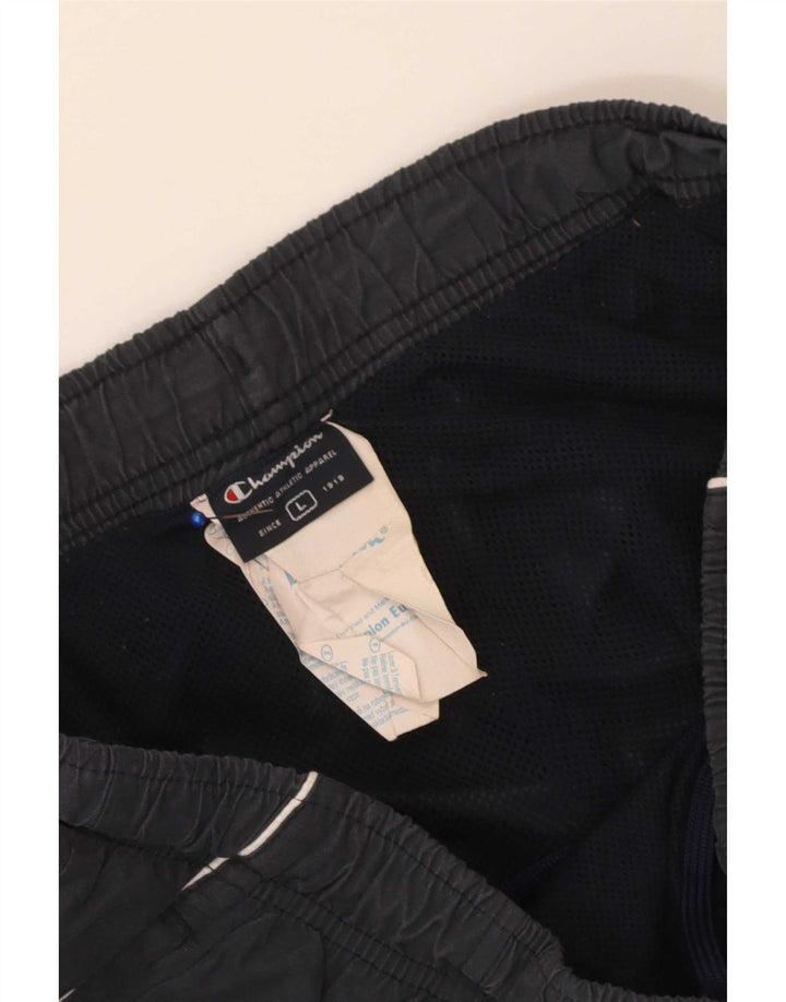Pantaloni da tuta da uomo Champion, pantaloni da jogging, grandi, in poliestere blu navy
