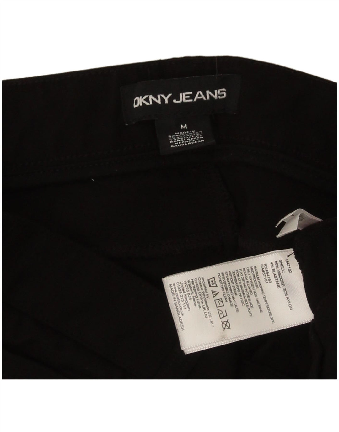 Pantaloni casual slim da donna Dkny medi W30 L28 viscosa nera