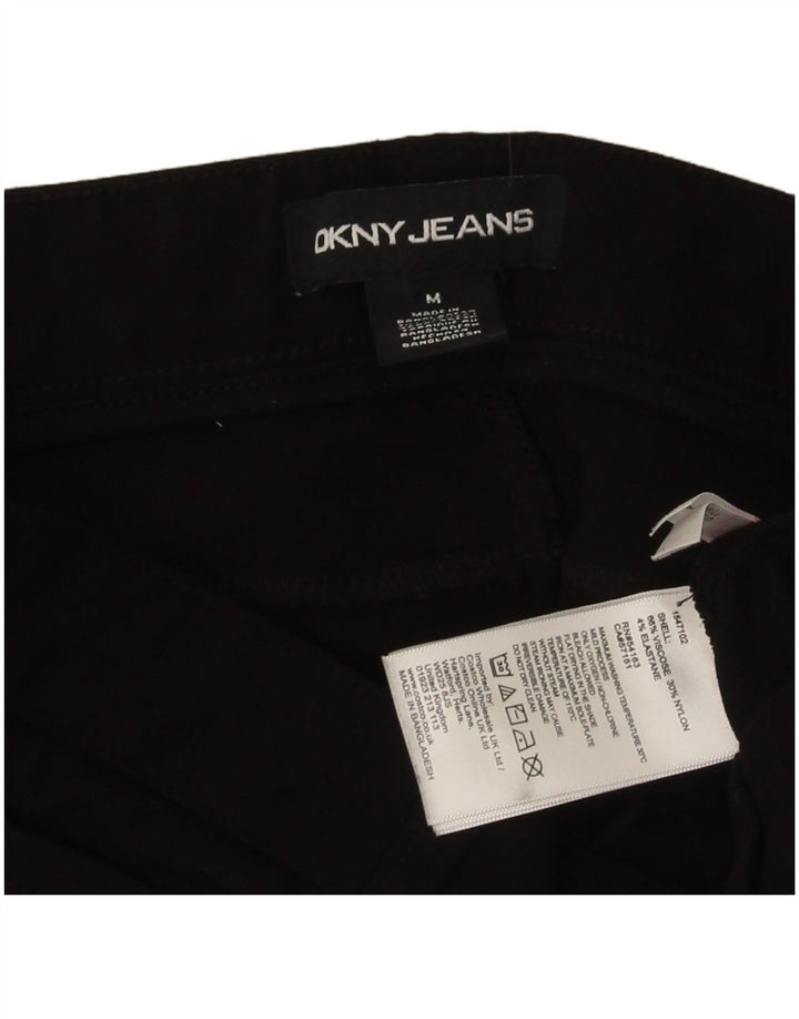 Pantaloni casual slim da donna Dkny medi W30 L28 viscosa nera