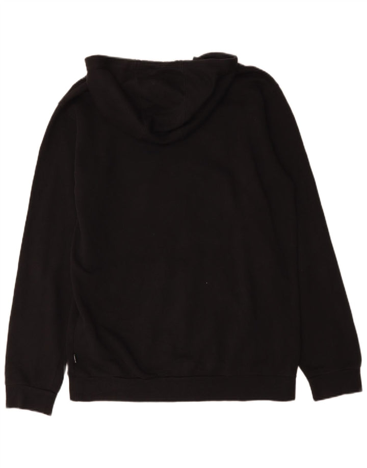 Felpa con cappuccio grafica da uomo Adidas, cotone medio nero