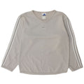 Felpa oversize da donna Adidas maglione UK 10 piccolo cotone grigio