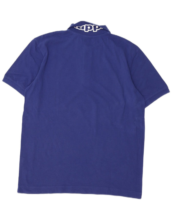 Polo grafica da uomo Kappa XL in cotone blu