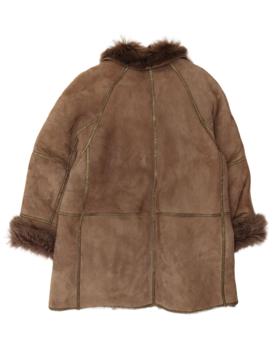 Cappotto oversize in shearling vintage da donna IT 44 Shearling marrone medio