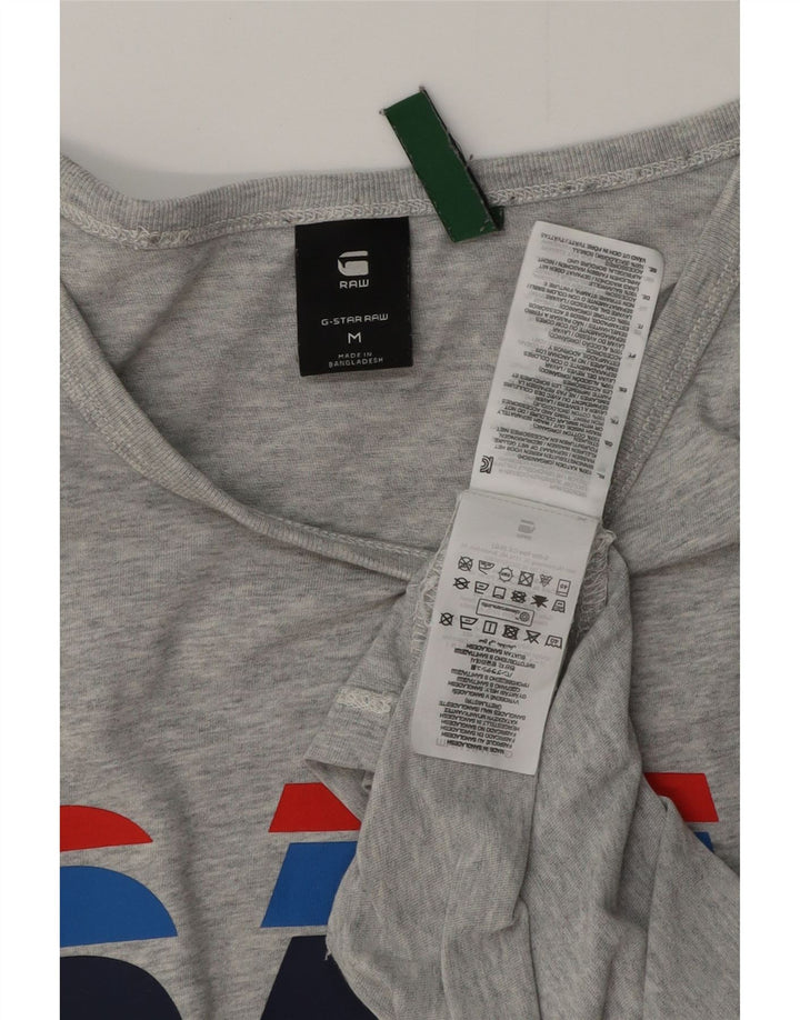 T-shirt grafica da uomo G-STAR Top in cotone chiazzato grigio medio