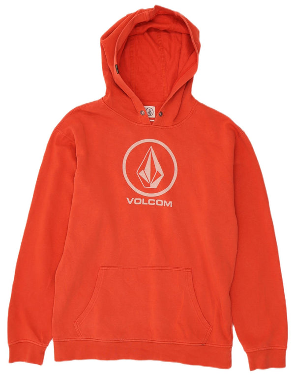 Felpa con cappuccio grafica da uomo Volcom grande arancione
