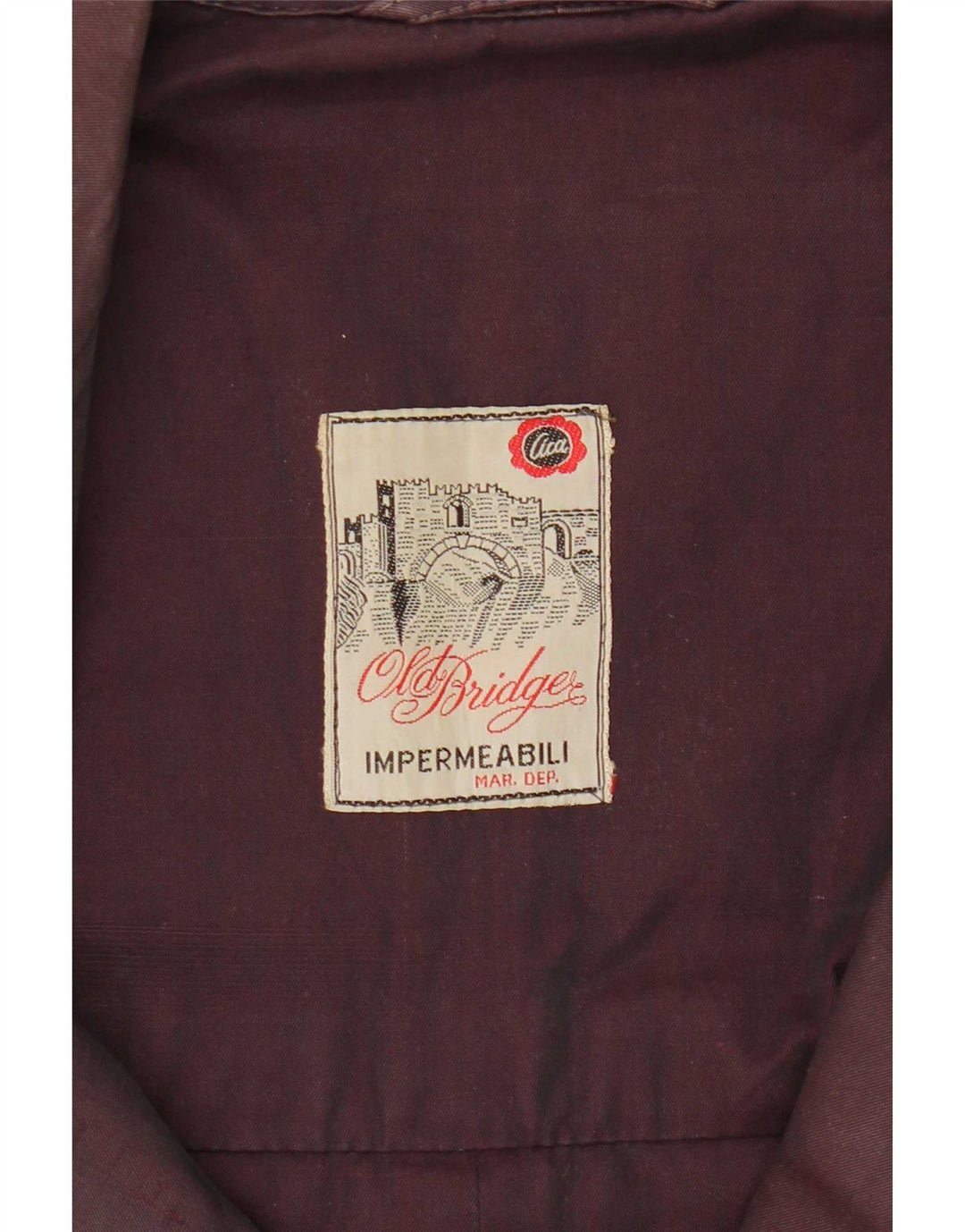 Trench da uomo vintage UK 40 grande viola