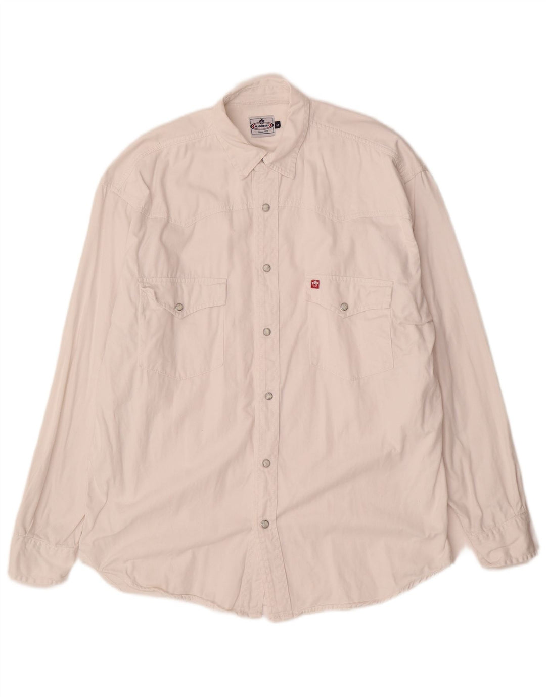 Camicia di jeans vintage da uomo in cotone bianco medio