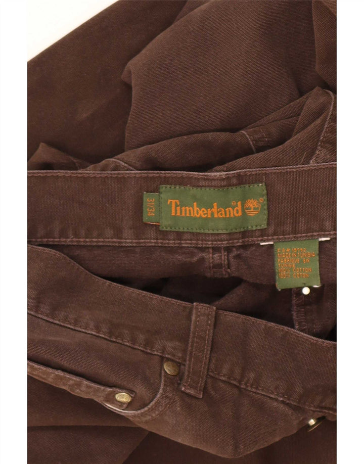 Jeans dritti da uomo Timberland W31 L31 cotone marrone