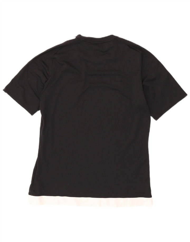 T-shirt Adidas Climalite da uomo Top in poliestere color block medio nero