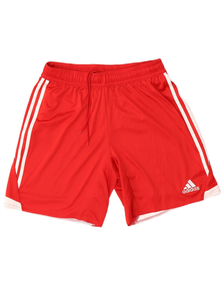 Pantaloncini sportivi Adidas Climacool da uomo grandi in poliestere color block rosso