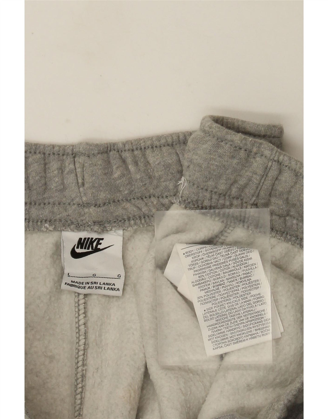Pantaloni da tuta da uomo Nike Large in cotone chiazzato grigio