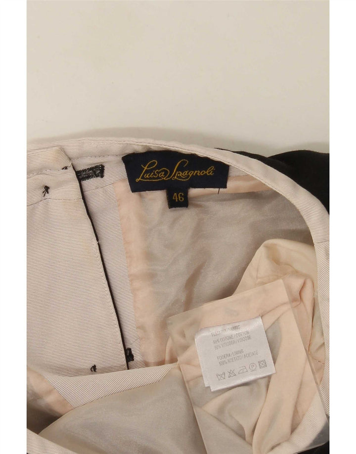 Abito basico senza maniche da donna Luisa Spagnoli IT 46 Large Nero floreale