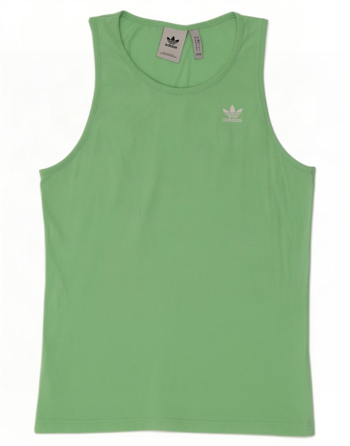Canotta Adidas da uomo piccola in cotone verde