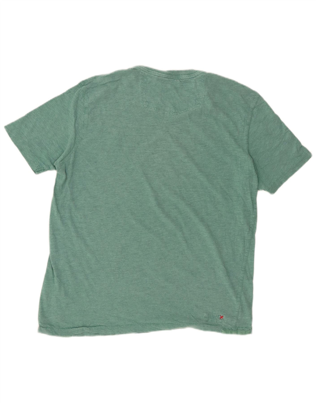 T-shirt da uomo FAT FACE Top in cotone chiazzato turchese medio