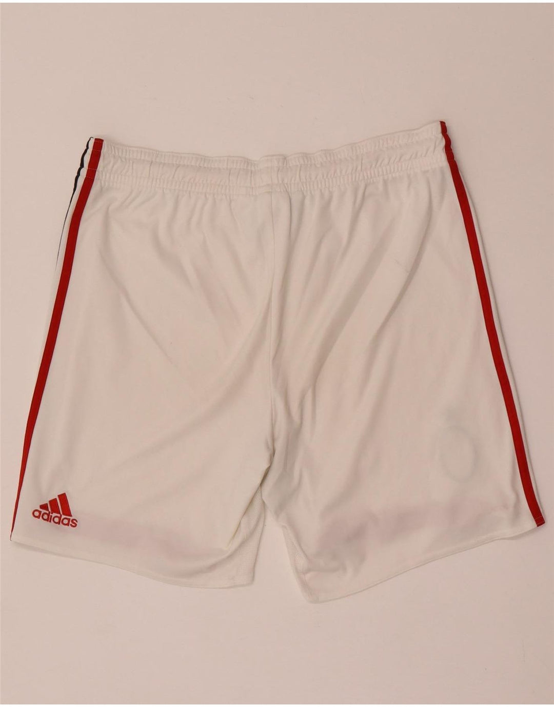 Pantaloncini sportivi Adidas da uomo AC Milan, grandi, in poliestere color block bianco