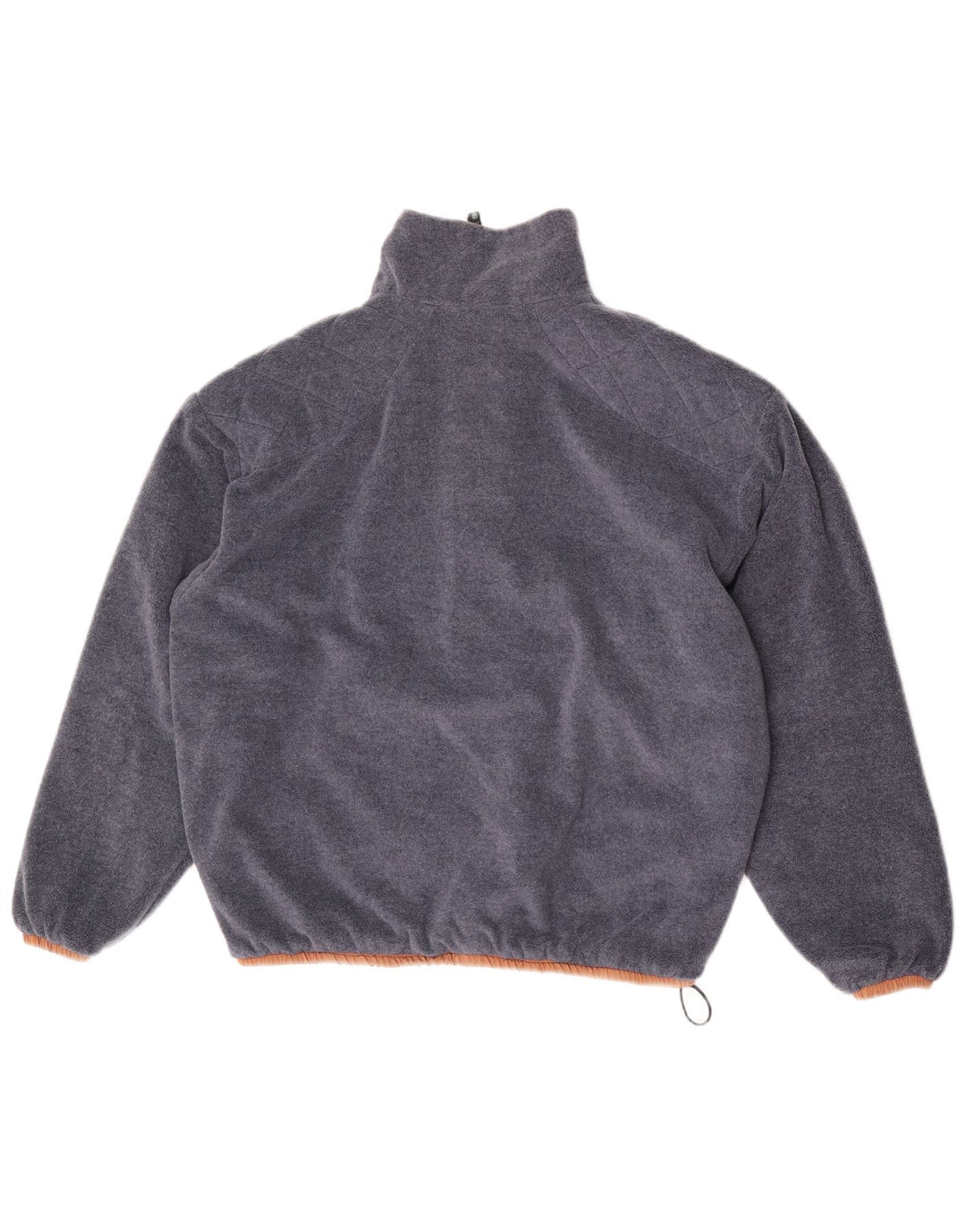 Giacca reversibile in pile oversize vintage da uomo piccola in poliammide marrone
