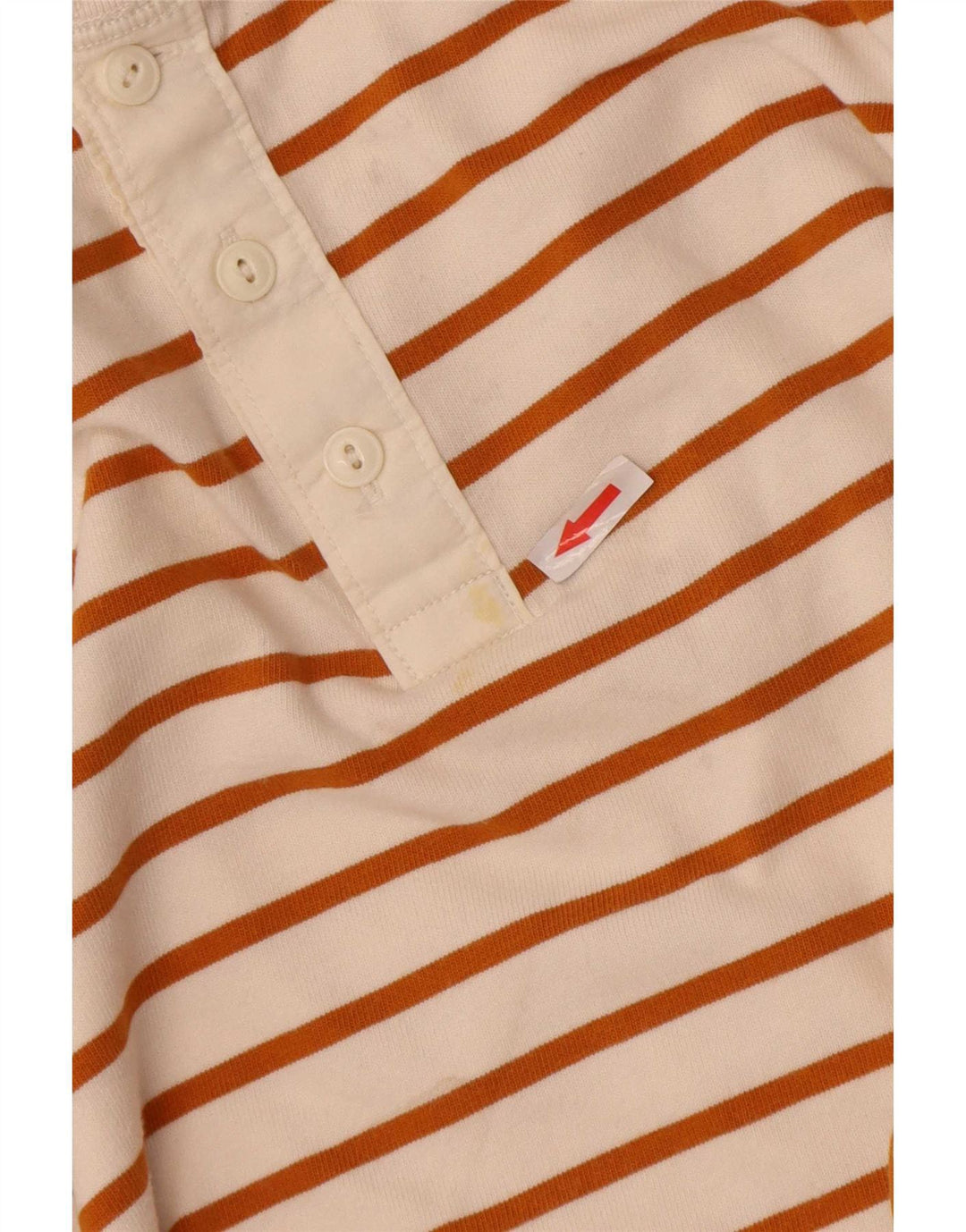 Gap Top da uomo a maniche lunghe in cotone a righe bianco sporco medio