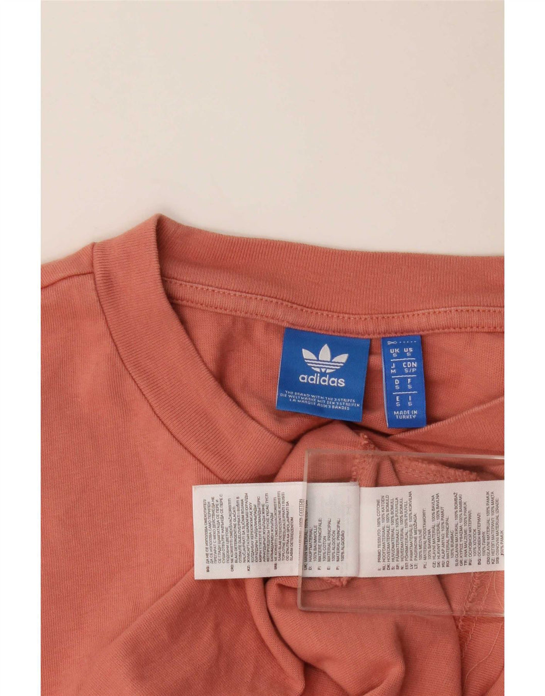 T-shirt grafica da uomo Adidas Top Small in cotone rosa
